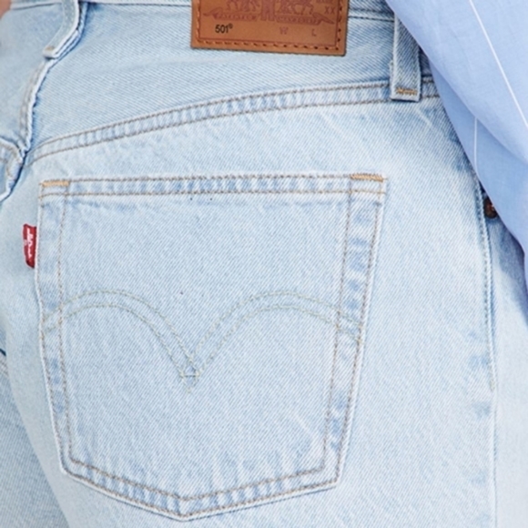 Levi's 501 Denim Shorts High Rise Button Fly Luxor - Picture 11 of 16